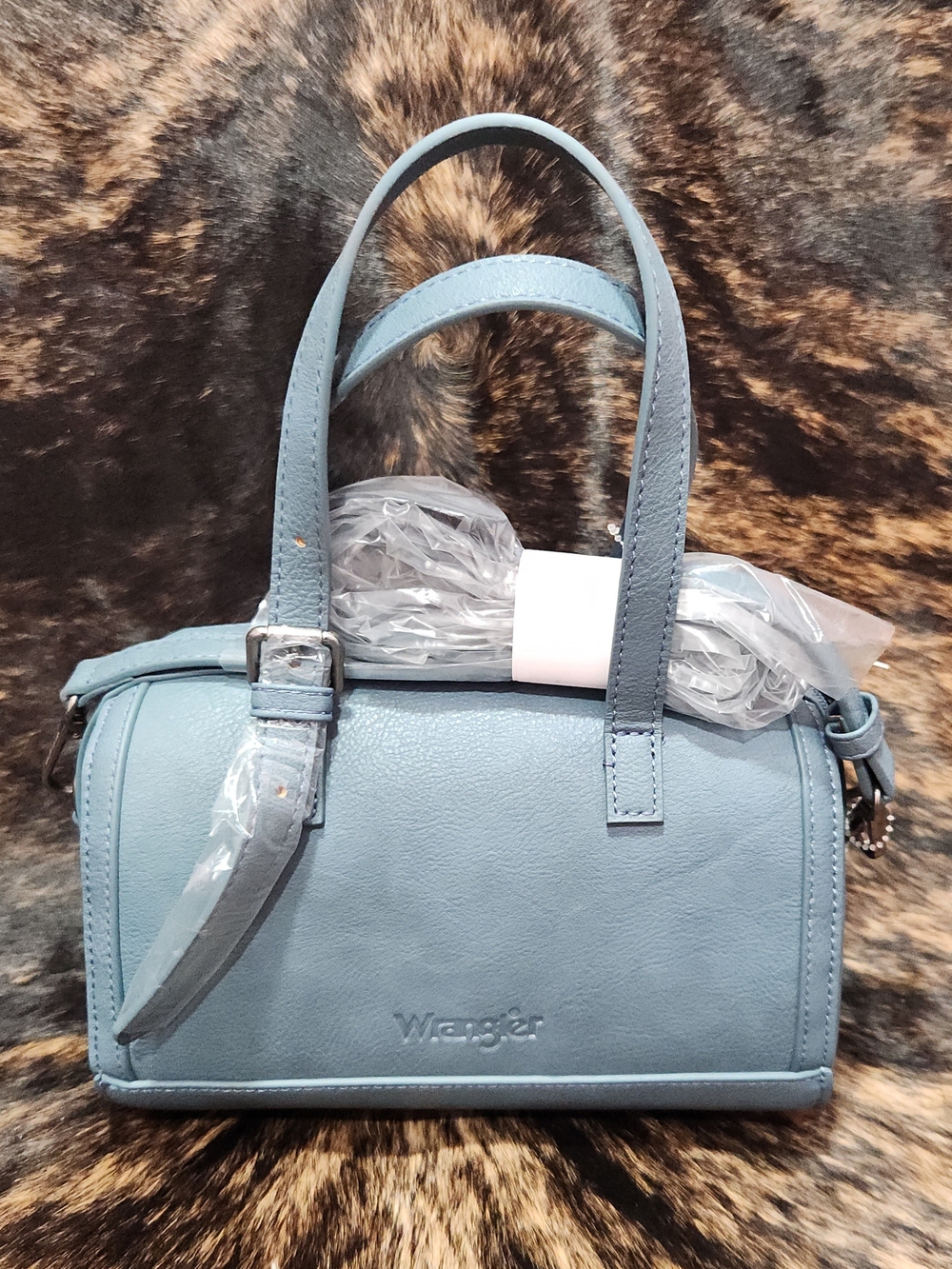 Wrangler Light Blue Star-Pattern Purse - Picture 2 of 2